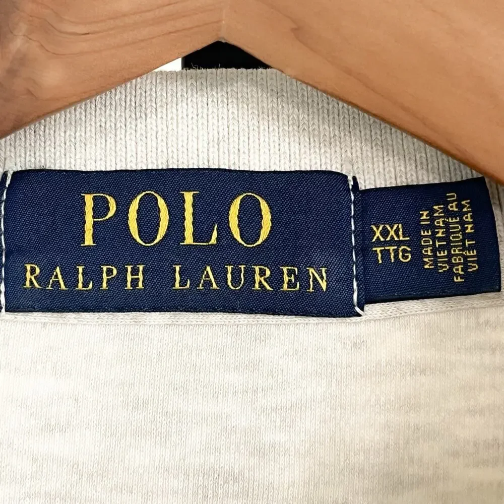 Polo Ralph Lauren Mens Polo Shirt Preppy Academia Old Money - Beige, Size XXL